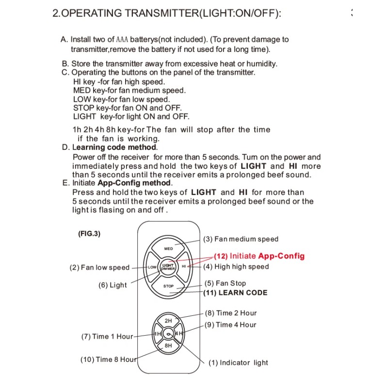 Nexete replacement remote for Universal Ceiling Fan Remote Control
