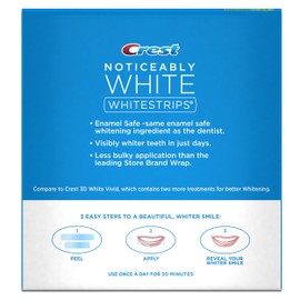 Crest 3D Whitestrips, Noticeably White, Teeth Whitening Strip Kit, 20 Strips (10 Count Pack)