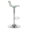 NOBPEINT Contemporary Chrome Air Lift Adjustable Swivel Bar Stool (2