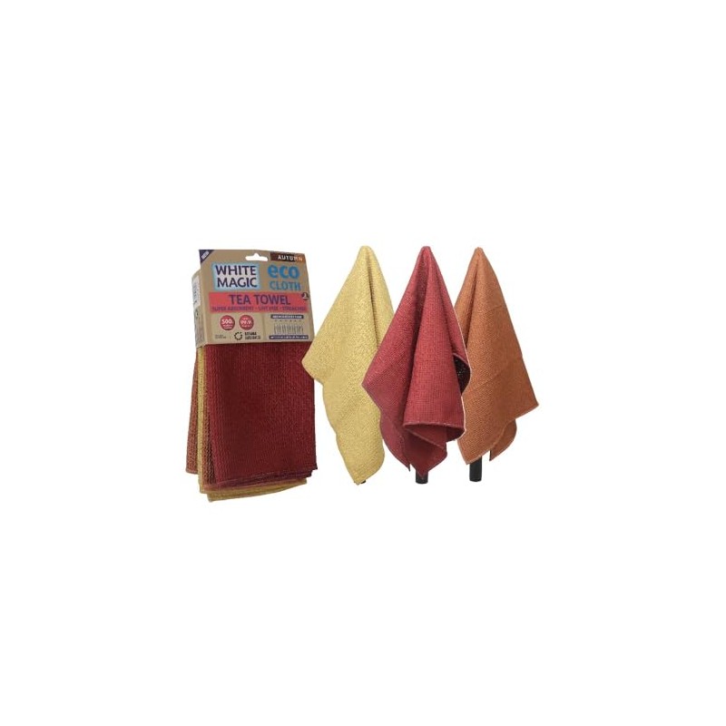 White Magic Tea Towel 3-Pack Autumn - Superior Absorbency, Versatile