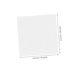 Healvian 10pcs Plastic Wig Hook Mesh Mesh Pavilion Rockery Knitted Mesh Embroidered Mesh Handmade Mesh Canvas Fabric Embroidery Mesh Multi-Color Mesh Cotton Fabric Round Mesh Bag Mesh White