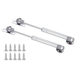 2 Pack 30N/6.8 lb Hydraulic Support Cabinet Hinge,Lift Support, Soft Close Lid Supports & Buffer Telescopic Cabinet Door Gas Spring Glue Head Supports 10" Length