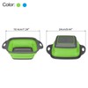 CASA -J Collapsible Colander Set, 2pcs Silicone Square Foldable Strainer