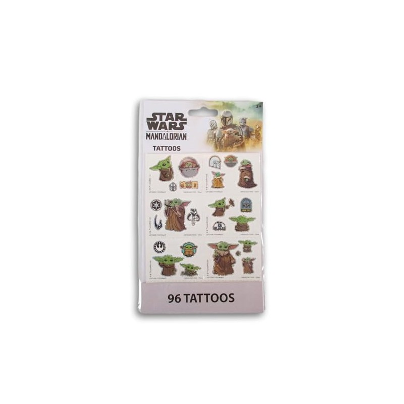 The Mandalorian Sparkly Temporary Tattoos - 96 Count