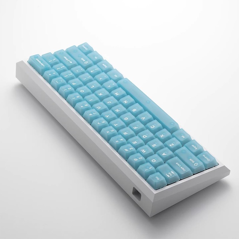 132 Keys Jelly Keycaps PC Matte Transpsarent Keycaps Set Fit