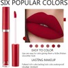 Labial Mate 6 Piezas Pintalabios Lápiz Labial Pinta Labios Juego