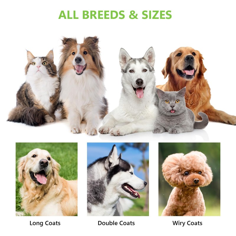 Staltwo Deshedding Dog Brush for Shedding - 2-in-1 Professional Undercoat