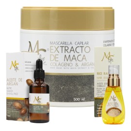 Kit Capilar 3pzs, Maca Colágeno Argán, Reparación. Mc Life