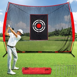 Kapler Golf Hitting Swing Net Golf Nets for Backyard Driving 12x10FT Portable Golf Practice Net Indoor Garage Large Golf Driving Nets with Carrying Bag and Target