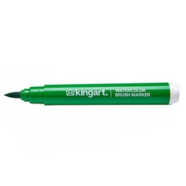 KINGART 405-36 Brush Tip Watercolor Illustration Markers with Case, 36 Colors, Wide Barrel for Easy Hold, Water-based Non-Toxic Ink, Soft Flexible Tip for Graphic, Sketch, Comic Art, Manga & Lettering