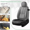 HOMOSTARRY 2 Pack Leather Front Car Seat Cover Bottom Only,