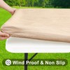 Smiry Rectangle Picnic Tablecloth, Waterproof Elastic Fitted Table Covers for