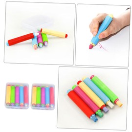 SHOWERORO 2sets Plastic Chalk Holder for Blackboard Writing Small Desk Classroom Supplies 10pcs*2