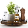 Farmhouse Oak 10" Lazy Susan Turntable Organizer for Cabinet, Round