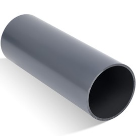 Glooglitter 8 Inch Schedule 40 PVC Pipe - Gray, Cut to Custom Length - PVC Piping for DIY Projects, Indoor & Outdoor (8" X 2')