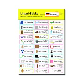 Lingui-Sticks Language Learning Stickers - Educational Stickers to Learn German for Kids & Beginners