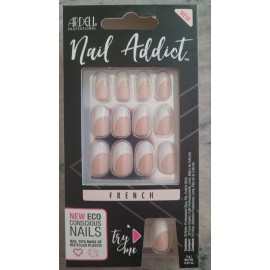 Ardell Nail Addict Premium Artificial French Tip Nail Set ECO Conscious Nails