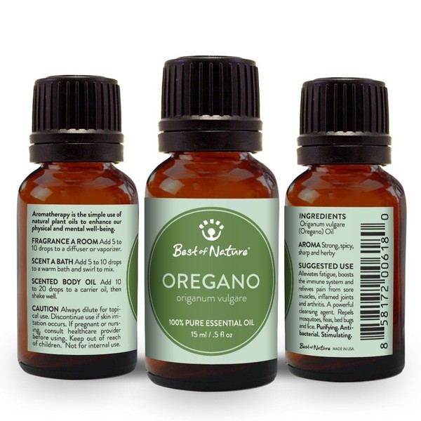 Best of Nature 100% Pure Oregano Essential Oil (0.5 oz)