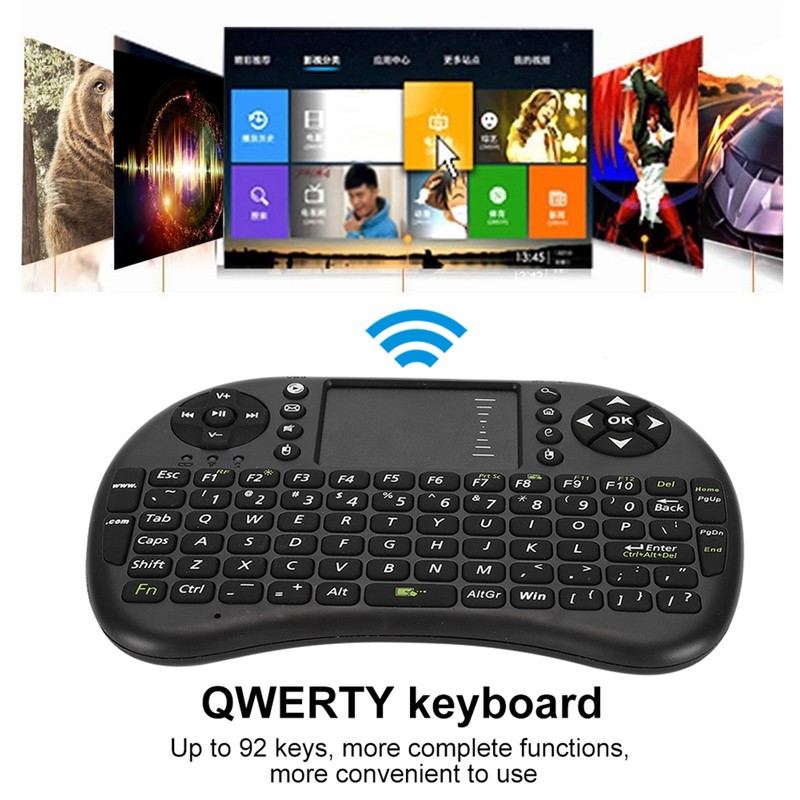 Full Keyboard Mouse Multimedia Control White Backlight 2.4G Wireless Mouse