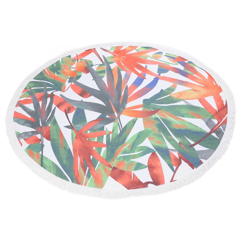 Round Beach Towel Blanket Circular Beach Tassels Blanket Oversized Picnic