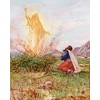 Catholic print picture - BURNING BUSH P - 8" x