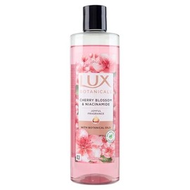 LUX Botanicals, Cherry Blossom & Niacinamid, Duschbad für Damen und Herren, mit Niacinamid, Duft Sakura-Blüten, mit botanischen Ölen, 94% natürliche Inhaltsstoffe, 490 ml
