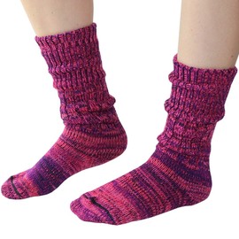 Mongrel Socks Pure Merino Wool Socks - Mulberry, S Ladies 5-7