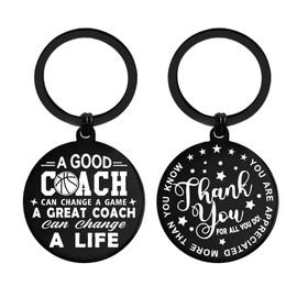 ENGZHI Coach Gifts for Men Women - A Great Coach Can Change A life - Thank You Keychain, Metal Engraved