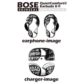 Bose QuietComfort Earbuds II Skin Seal for Bose Earbud 2 3 Stickers 1 Set Case Protective Film Deco English Letters Logo 013774