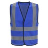 AYKRM blue High visibility viz vest (XS-8XL) (Large, Blue)