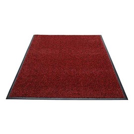 Guardian Floor Protection 94030515 Platinum Series Indoor Wiper Floor Mat, Rubber with Nylon Carpet, 3' Length, 5' Width, Red