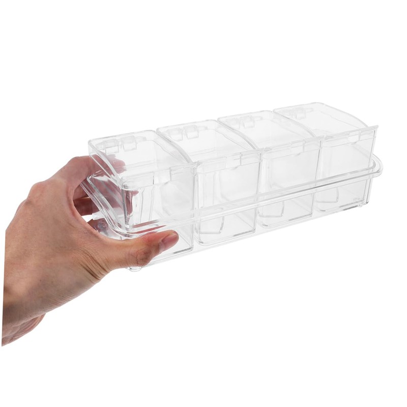 LABRIMP 2 Sets Clear Spice Jars with Lid Spoon Space