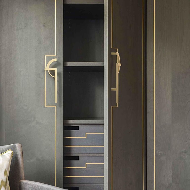 JSBWSFA 2 Pcs Zinc Alloy Brushed Gold Drawer Pulls Half