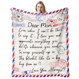 BXZWLK Gifts for Mom, Mom Blanket, Mom Birthday Gifts from Daughter Son, Super Soft Flannel Blankets for Christmas Anniversary Valentines Day 80"x60"