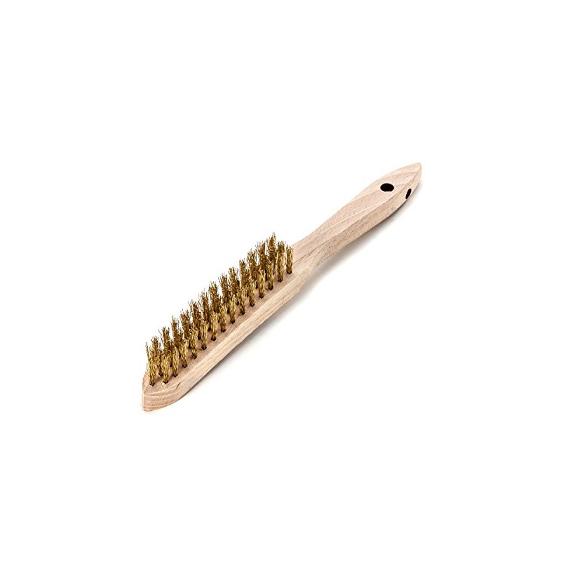 Lessmann Hand Brush 3–Row Brass Wire 107431