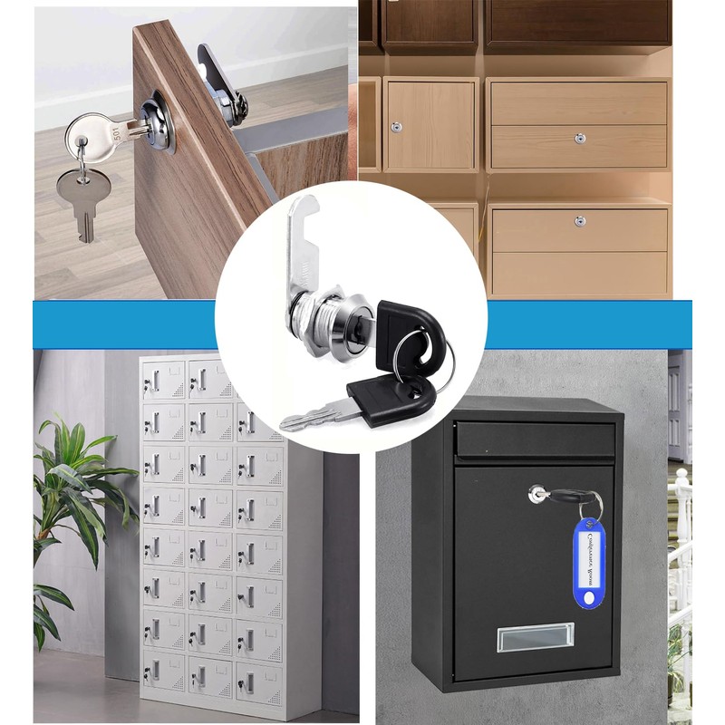 Litensh Letterbox Lock with 4 Keys - Post Box, Drawer,