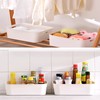 3 Pieces Bathroom Storage Baskets, White Rectangle Bathroom Storage Box