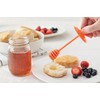 Jarware Honey Dipper Lid for Regular Mouth Mason Jars, Orange,