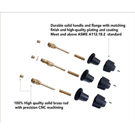 SENTO Bathtub and Shower 3 Handle Tub Trim Set For Central Brass Faucets Bathtub Shower, 10L-11H, 10L-11C, 10L-13D, Easy Installation, Heavy Duty Metal, Oil Rubbed Bronze