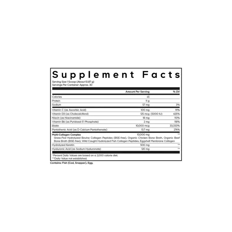 Codeage Multi Collagen Protein Powder Platinum 11.57oz Sfn