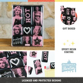 Nostalgic-Art 83104 Marilyn (Some Like It Hot Roll Retro Set (9-Piece Set) | Fridge Magnet | Vintage Multicolor Plastic 7 x 9.3 x 2 cm