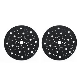 ZUDKSUY 2Pcs 6 Inch 70-Hole Hook and Loop Backing Pad Protector, Multi-Hole Pad Guard for Random Orbital Sanders - Extends Backing Pad Lifetime