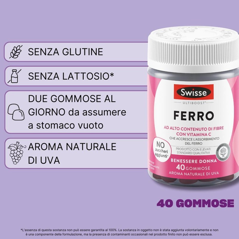 SWISSE Ultiboost - Ferro Integratore per Supporto Formazione di Globuli