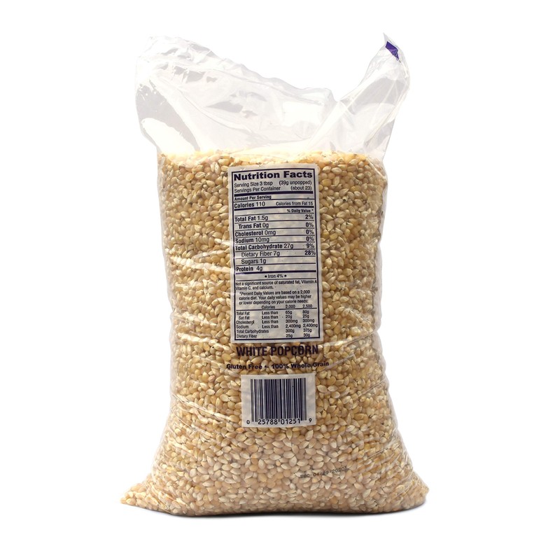 Snappy White Popcorn Kernels for Popping with Popcorn Machine, Air