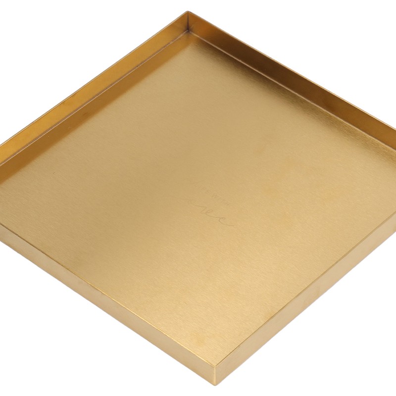 Gold Stainless Steel Tray Decorative Jewelry Dish Makeup Tray Organizer