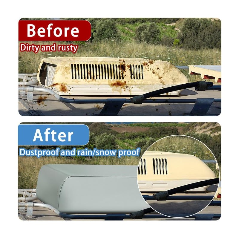 RunNico 2PCS RV Air Conditioner Cover, Gray RV Air Conditioner