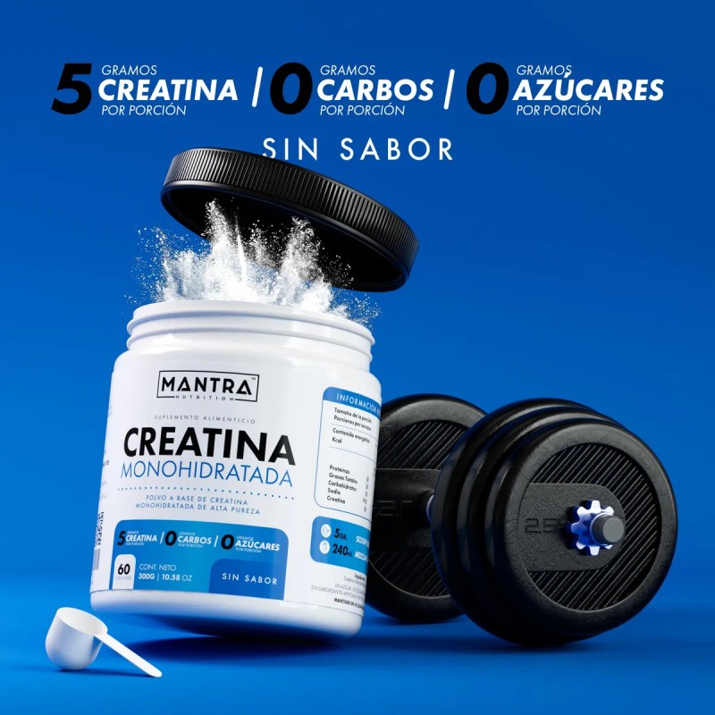 Creatina Monohidratada De 300 Gramos Mantra Nutrition