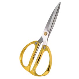 DRAGONFRUITEE All Purpose Kitchen Shear, Scissors for Home, Herbs, Sewing, Crafting and Office Cutting, Stainless Steel Razor Sharp Tip, Ergonomic Metal Handles, 7.5 inch, Gold