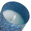 HJANDHJ Blue Flameless Candles with Remote and Timer, Real Wax