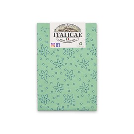 ITALICAE - Magic Cloth Made in Italy - Green Microfibre Cloth with Floral Pattern 1 Piece 70 x 50 cm - Ultra Absorbent, Perfect for Cleaning the Shower, Glass Cloth or Bathroom Floors